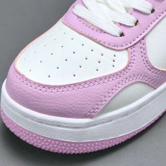 Alo Yoga Recovery Mode Low-Top Color-Blocked Sneakers In Pink And White - Picture 2 of 9